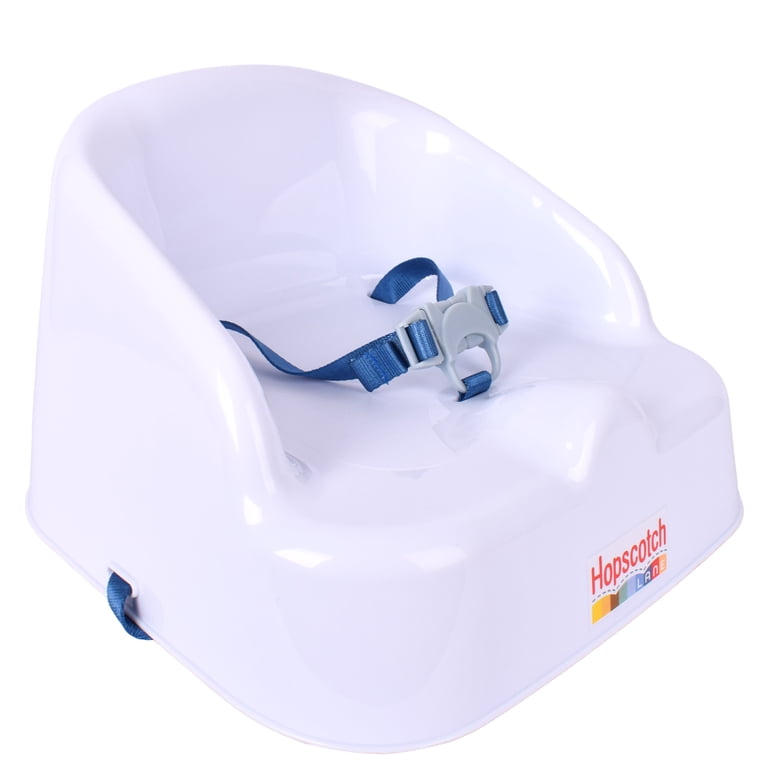 Hopscotch Lane Booster Seat with Straps, White, Children 6+ Months