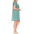thumbnail image 4 of EZI Nightgowns for Women - Soft & Breathable Satin Night Gowns for Adult Women - Medium to Plus Size Womens Sleep Shirts - Knee-Length Nightgown, 4 of 7