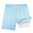thumbnail image 4 of Boys Swim Trunks with Compression Liner Quick Drying Stretch Beach Shorts with Print Summer Swimming Clothing Light Blue Size 13-14 Years, 4 of 4