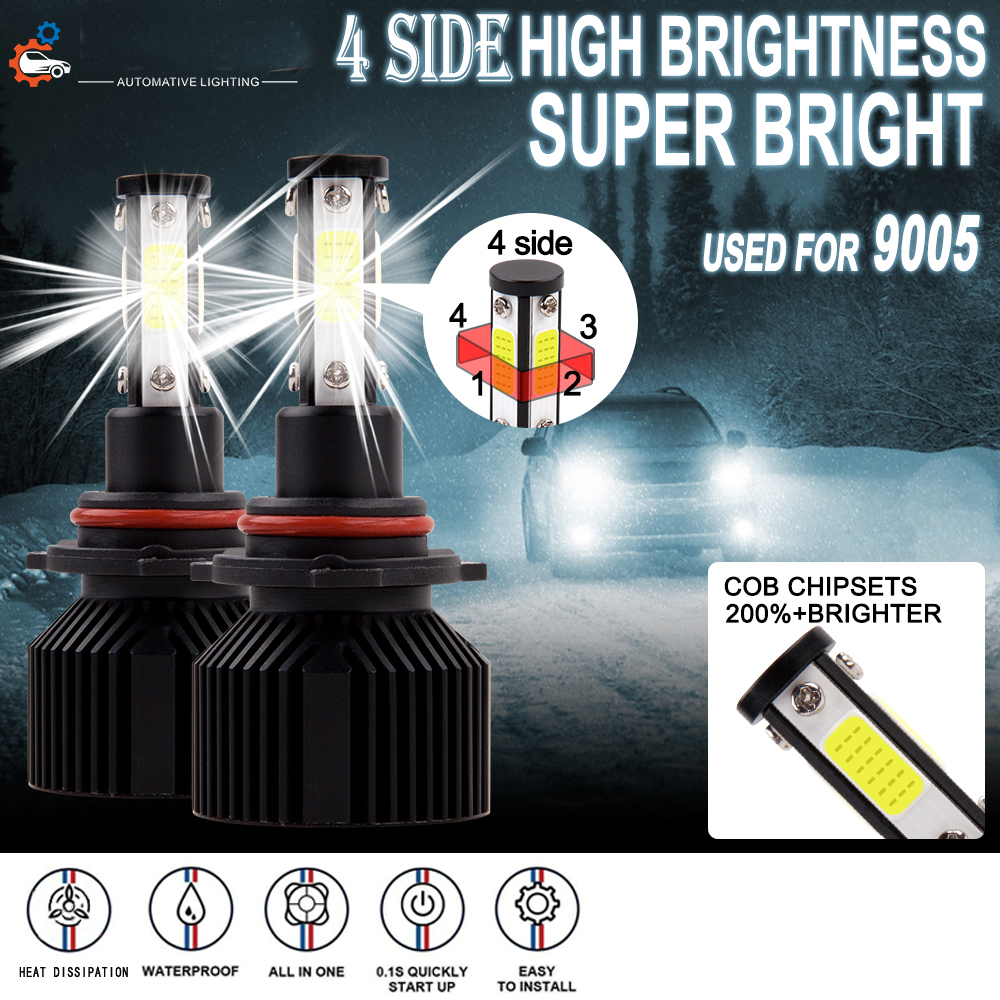 9005 9006 H7 H11 LED Headlight Bulb (2 Pack), High Performance 672000LM  Extremely Bright, 6000K Cool White, High Beam/Low Beam Headlights Fog Light  - H7/1Pair 
