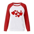 thumbnail image 4 of Pompotops Chandail T-Shirt pour Femme à Col Rond Décontracté à Manches Longues avec Imprimé et Coutures Love, 4 of 4
