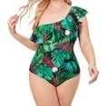 thumbnail image 4 of Tejiojio Plus Size Swimming Suits for Women Clearances Ladies'Shoulder Swimwear Fashion Sexy Swimsuit Bikini Set-piece Suit, 4 of 9