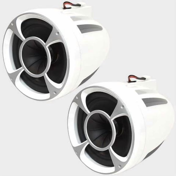 Malibu Boat Wakeboard Tower Speakers 6352037.1-WHT | REV8 White (Pair)