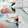 thumbnail image 3 of SPEEDWOX Bent Nose Pliers With Cutter 5 Inch Curved Serrated Jaw Convex Shoulder Precision Jewelry Pliers Curved Chain Nose Pliers For Wire Wrapping Beading Craft Tool, 3 of 7