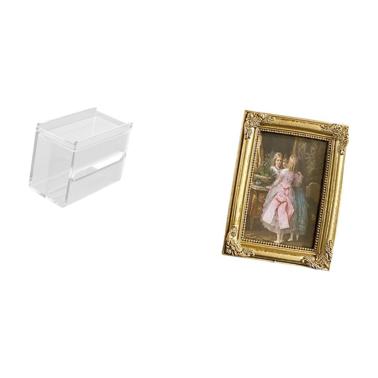 Fiocias Tissue Case Wall Mounted Toilet Paper Storage Box Acrylic Towel Holder Photo Frame Resin Picture Stand Acrylic Resin Material Suitable for Hom