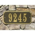 thumbnail image 2 of Waterford Rectangle Cast Aluminum Black with Gold Border Address Plaque, 2 of 2