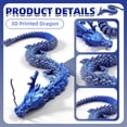 thumbnail image 6 of 3D Printed Dragon Egg, Colorful 3D Printer Articulated Dragon Toy for Kids, 24 inch 3D Printed Dragon ADHD Fidget Toys , Office Desk Figurine Decor，Blue, 6 of 7