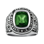 Personalized Men's Sheriff Department Ring available in Valadium Metals,Silver Plus, 10kt and 14kt Yellow and White Gold