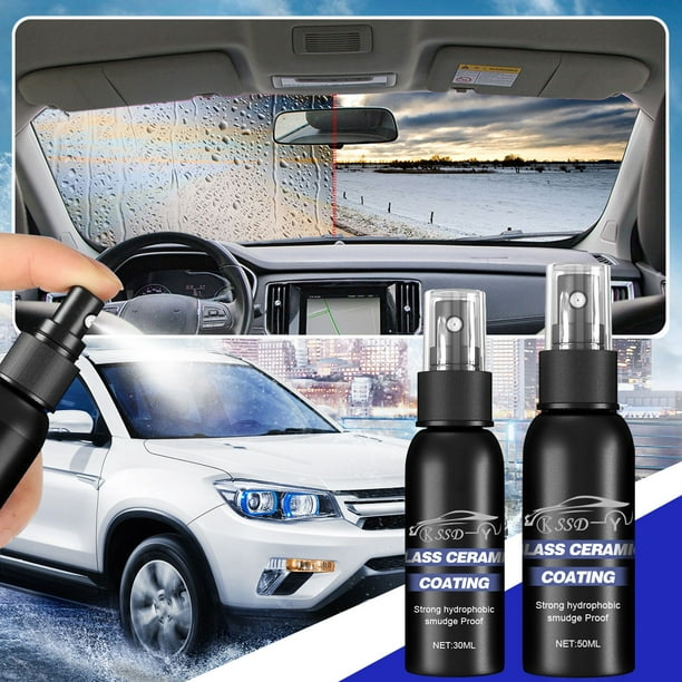 Limpiacristales cerámicos y spray de recubrimiento hidrofóbico - 50 ml repelente al agua para parabrisas, cristales de automóviles, retrovisores y puertas de ducha