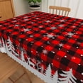 thumbnail image 7 of Nanqianyi Red Black Plaid Christmas Tablecloth,Waterproof Snow Table Cover For Party Decor,52"x70", 7 of 7