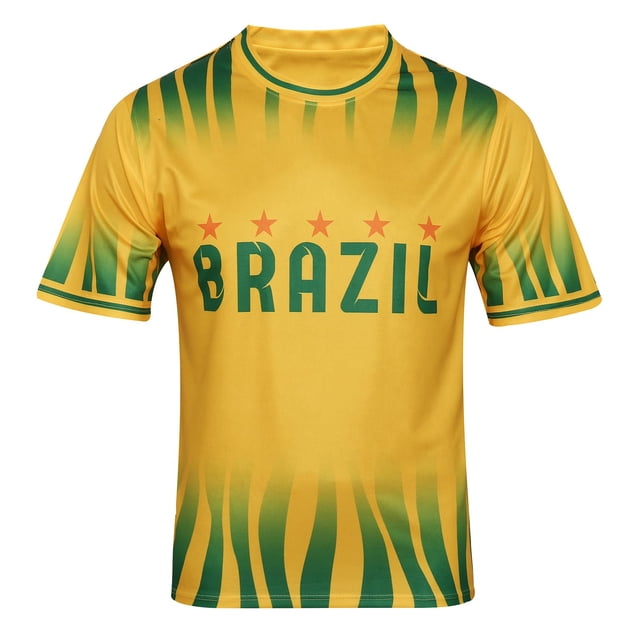 Camiseta de fútbol DIBEI Brasil Copa Mundial 2026 talla grande