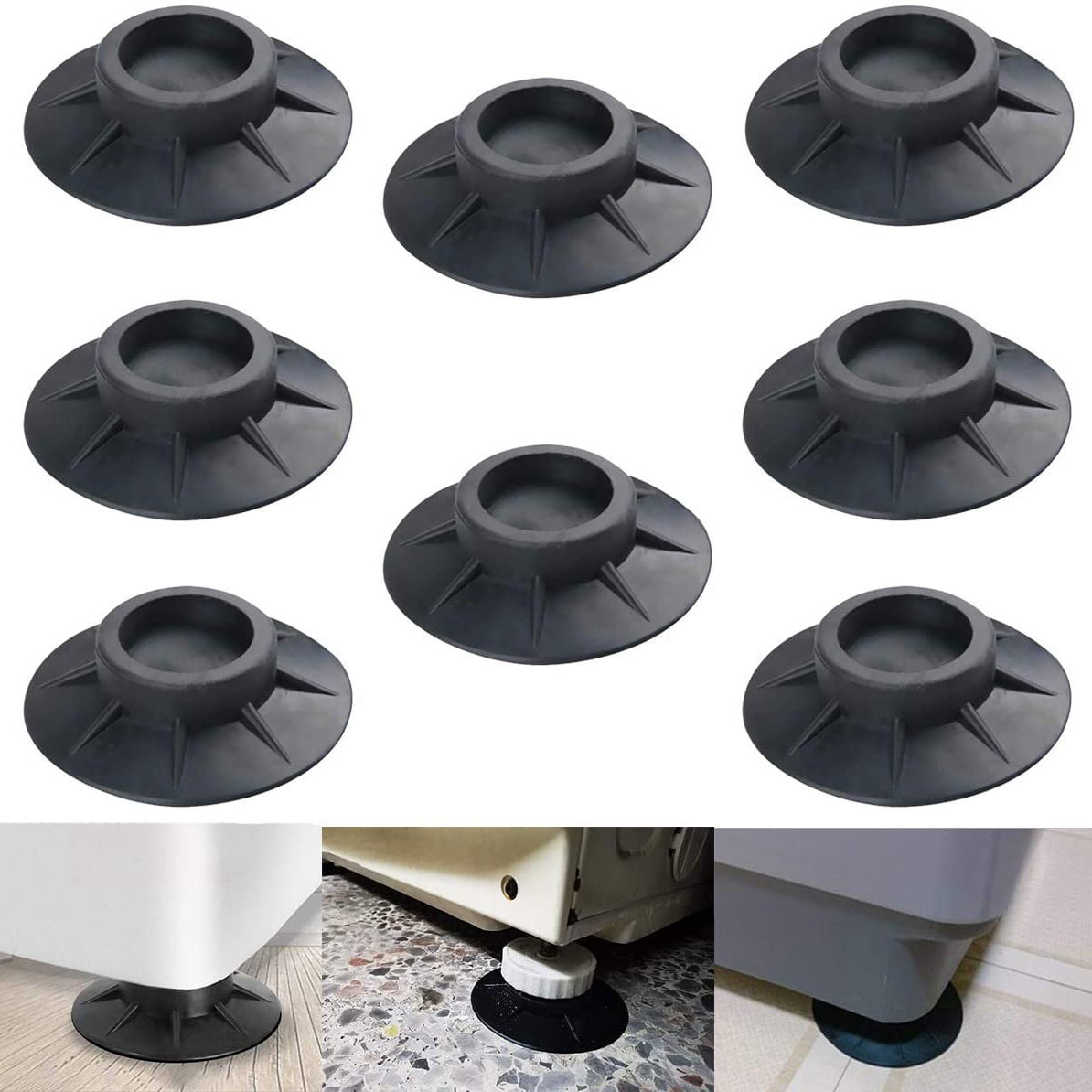 Details about   8Pcs Shock and Noise Cancelling Washing Machine Support Anti Slip Anti Vibration 