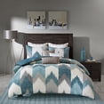 thumbnail image 2 of Alpine 3 Piece Duvet Cover Mini Set-Aqua-Full/Queen, 2 of 3