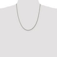 thumbnail image 2 of Diamond2Deal 925 Sterling Silver 3mm Curb Chain Necklace for Men 22", 2 of 7
