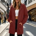 thumbnail image 2 of Jsaierl Zip Up Long Hoodies for Women Casual Solid Color Hooded Sweatshirt Oversized Cotton Long Sleeve Jackets Winter Fashion S-2XL, 2 of 9