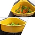 thumbnail image 2 of GOOHOCHY Cocina triangular fregadero filtro estante de drenaje Cesta de almacenamiento de esquina con succión, 2 of 7