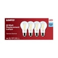 thumbnail image 4 of 4Pk - 8W A19 LED Clear Natural Light 5000K Medium Base 120v - 60W equiv, 4 of 7