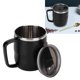 thumbnail image 3 of Taza de café práctica de usar taza de acero inoxidable a prueba de fugas y salpicaduras para la oficina en casa, 3 of 7