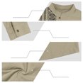 thumbnail image 6 of Betivan Men Printed Fashionable Casual Loose Button Placket Long Sleeve Stand-up Collar Blouse Shirt, 6 of 7