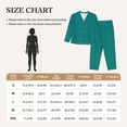 thumbnail image 6 of Disketp Pajamas Set Long Sleeve Sleepwear Womens Button Down Nightwear Pj Sets-Teal, 6 of 9