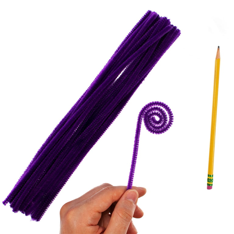 Craft County - 100 Piece Purple Pipe Cleaner DIY Projects