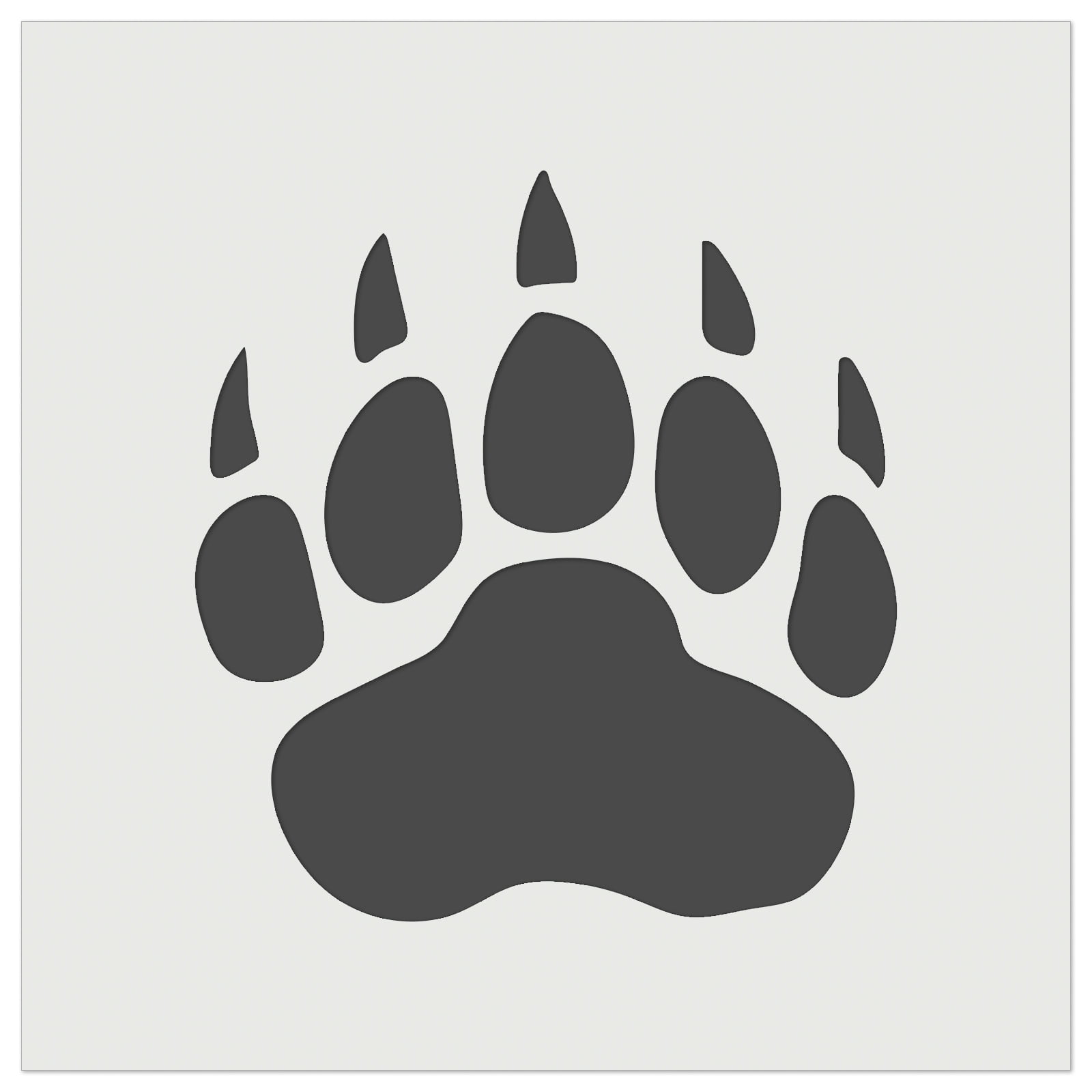 Grizzly Bear Claw Paw DIY Cookie Wall Craft Stencil - 5.5 Inch
