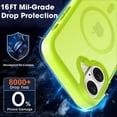 thumbnail image 4 of Funda MOCCA Strong Magnetic para iPhone 16, color verde fluorescente, 4 of 8