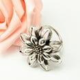 thumbnail image 3 of Minnieouse Bufanda anillo elegante oro plata bufandas Pin aleación Vintage moderno exquisito envoltura abrazadera regalos para mujeres joyería pañuelo Accesorios de disfraces plata Minnieouse AP004597-02, 3 of 6