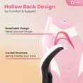 thumbnail image 5 of CELTOSS  Pink Gaming Chair, Flip-up Armrest Computer Chair Ergonomic Office Chair PU Leather Desk Chair Executive Adjustable Swivel Task Chair, 5 of 11