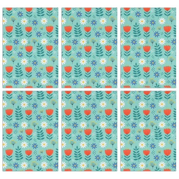 2 Pcs Pioneer Flower Floral Print Pattern Kitchen Towels, Funny Microfiber Dish Towel Set, 18" X 26" Tea Towels