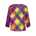 thumbnail image 5 of Abcomgle Mardi Gras T-Shirts for Girls Carnival New Orleans Shirts for Kids Crewneck Long Sleeve Tshirts for Girls Parade Funny Holiday Top for Girls,6-7Years,Yellow, 5 of 6
