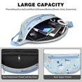 thumbnail image 4 of Fanny Pack Light Blue Christmas Snowman Pattern Waist Pack Bag,Running Cross Bag,Waterproof Large Fanny Packs for Women Men for Travel Running Hiking Cycling, 4 of 6