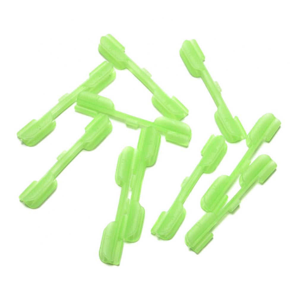 ABS Small Fishing Pole Clips 40 PCS Fluorescent Fishing Rod Clips Glow in The Dark Sticks Connector Fishing Tool 