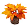 thumbnail image 2 of Fall Decorations For Office,Artificial Maple Leaf Bonsai Tree,With Woven Basket Base, Realistic Fall Centerpieces For Dining Table For Thanksgiving Holiday Home Shelf Office Decor, 2 of 6
