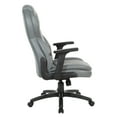 thumbnail image 3 of Executive High Back Gray Bonded Leather Office Chair, 3 of 9
