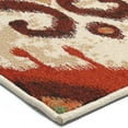 thumbnail image 4 of Orian Spoleto Area Rugs - 2802 Contemporary Geometric Curls Rings Diamonds Painted Rug, 4 of 7