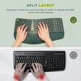 Ergonomic Wireless Keyboard and Mouse Combo 2.4GHz USB Receiver, Split Keyboard Layout with