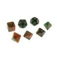 thumbnail image 2 of Dados poliédricos opacos de múltiples caras para juegos de rol de D&amp;D para juegos de mesa y bar. Verde naranja, 2 of 7