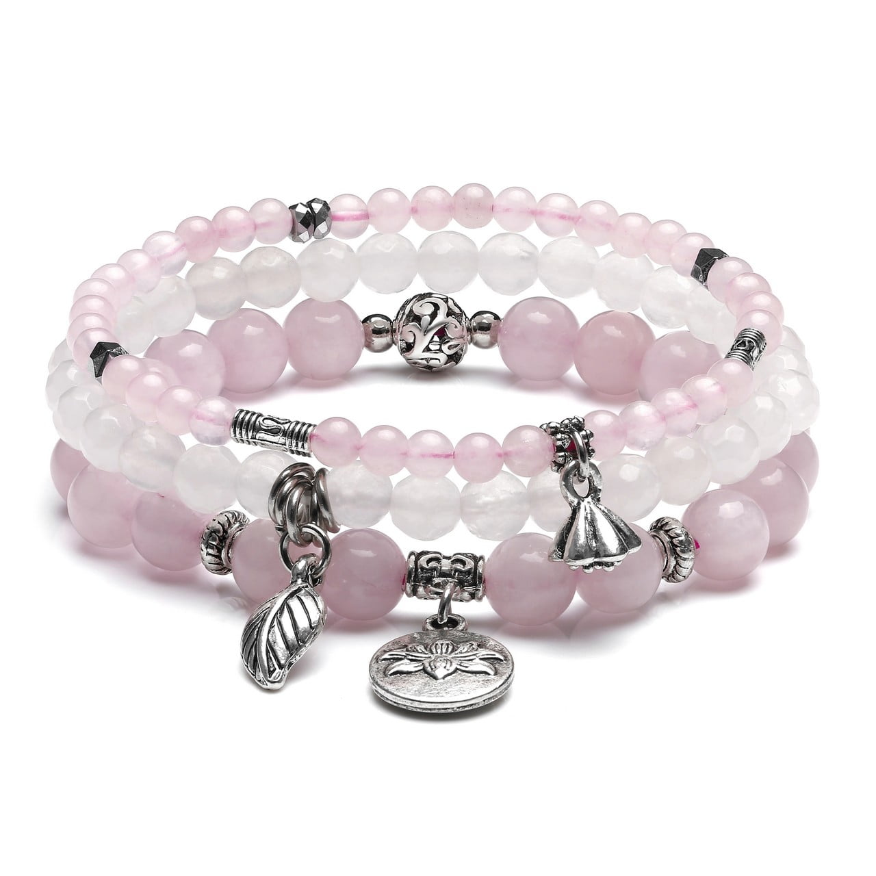 Pink Bracelet Quartz Bracelet Love Bracelet Rose Quartz Crystal Gemstone Beaded Chakra Bracelet Sweet Candy Chakra Bracelet
