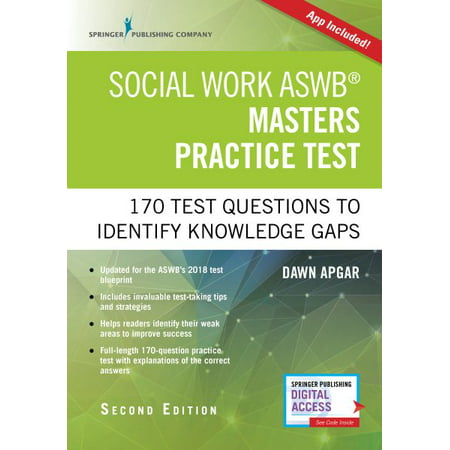 Social Work Aswb Masters Practice Test, Second Edition : 170 Questions to Identify Knowledge Gaps (Book + Free