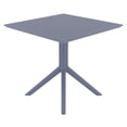 thumbnail image 6 of Compamia Sky 32" Square Patio Bistro Table in Dark Gray, 6 of 7