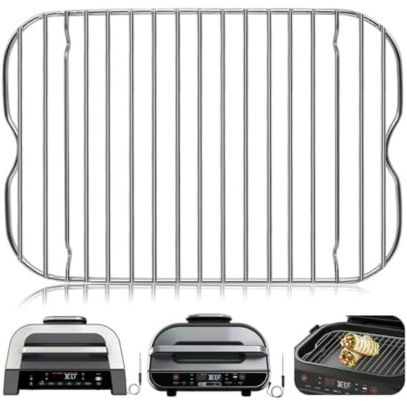 Air Fryer Replacement Parts for Ninja Foodi FG551: Stainless Steel Grill Racks, Baking Tray, Dishwasher Safe.