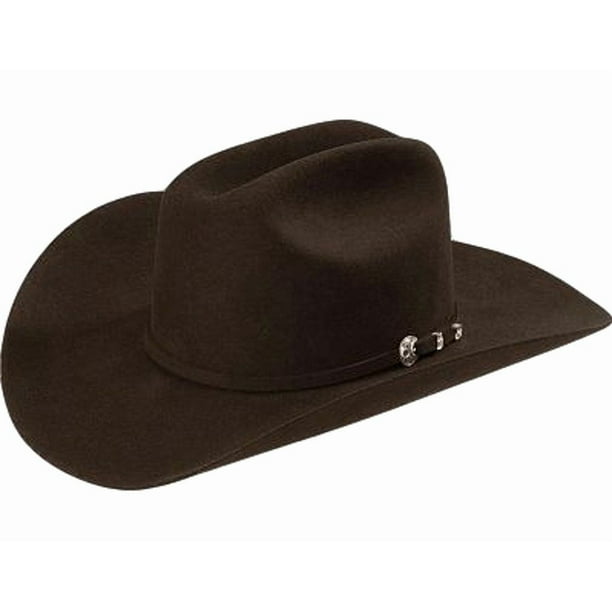 Sombrero vaquero Stetson 4X de fieltro de lana de corral para hombre, color chocolate