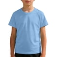 thumbnail image 4 of Kids Unisex Raglan Sleeve Mesh Shirts, Breathable Casual Tops for School & Play, 3-14Y, 4 of 4