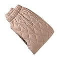 thumbnail image 4 of fatyb Womens Quilted Pants M-3xl Elastic Waist Down Snow Pants Warm Lightweight Ski Trousers with Pockets, 4 of 5