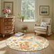 thumbnail image 1 of Alfombra antideslizante Rug Jinchan, redonda, floral, lavable, 122 cm, 1 of 8