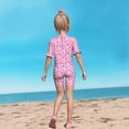 thumbnail image 6 of BOOMNY Toddler Baby Girls One Peice Swimsuits Short Sleeve Rash Guard for Kids Cartoon Graphic Lightweight Summer Vacation Beach Swimwear, 6 of 7