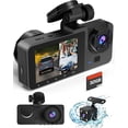 thumbnail image 1 of Azacvb Dash Camera for Cars,4K Full UHD Car Camera Front Rear with 32GB Card,Built-in Super Night Vision,2.0'' IPS Screen,170°Wide Angle,WDR, 24H Parking Mode, Loop Recording Recording., 1 of 5