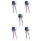 thumbnail image 1 of Pack de 2 calcetines a rayas Sonducket Talla grande hasta el muslo Rosa Blanco, 1 of 6