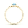 thumbnail image 2 of ANGARA Natural Solitaire Oval Aquamarine Bypass Ring with Pave Diamonds in 14K Yellow Gold for Women (Size-7x5mm) | March Birthstone, Anniversary, Jewelry Gift for Women | Natural Aquamarine Ring, 2 of 8